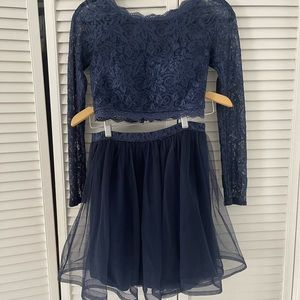 SEQUIN HEARTS two-piece homecoming dress